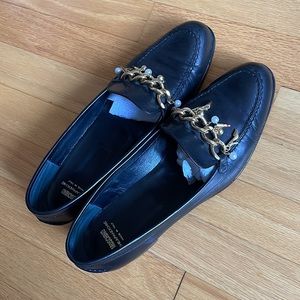 Moschino black loafers, 41 (US11)